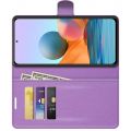 Боковая Чехол Книжка Кошелек с Футляром для Карт и Застежкой Магнитом для Xiaomi Redmi Note 10 Pro Фиолетовый