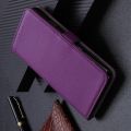 Боковая Чехол Книжка Кошелек с Футляром для Карт и Застежкой Магнитом для Xiaomi Redmi Note 9 Pro Фиолетовый