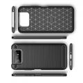 Carbon Fibre Силиконовый матовый бампер чехол для Asus Zenfone 7 ZS670KS Черный