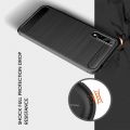 Carbon Fibre Силиконовый матовый бампер чехол для Huawei Honor 10i / Honor 20 Lite Синий