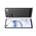Carbon Fibre Силиконовый матовый бампер чехол для Huawei Honor 30 Pro Черный