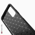 Carbon Fibre Силиконовый матовый бампер чехол для Huawei Honor 30S Черный