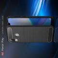 Carbon Fibre Силиконовый матовый бампер чехол для Huawei Honor Play Черный