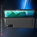 Carbon Fibre Силиконовый матовый бампер чехол для Huawei Honor View 30 / View 30 Pro / 30 Pro Синий