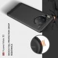 Carbon Fibre Силиконовый матовый бампер чехол для Huawei Mate 30 Черный