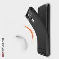 Carbon Fibre Силиконовый матовый бампер чехол для Huawei Nova 2 Plus Черный