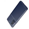 Carbon Fibre Силиконовый матовый бампер чехол для Huawei Nova 8 Синий