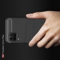 Carbon Fibre Силиконовый матовый бампер чехол для Huawei P40 Lite Черный