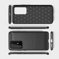 Carbon Fibre Силиконовый матовый бампер чехол для Huawei P40 Pro Черный