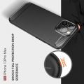 Carbon Fibre Силиконовый матовый бампер чехол для iPhone 13 Pro Max Черный