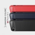 Carbon Fibre Силиконовый матовый бампер чехол для iPhone SE 2020 Синий