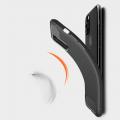 Carbon Fibre Силиконовый матовый бампер чехол для iPhone 11 Pro Синий