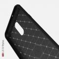 Carbon Fibre Силиконовый матовый бампер чехол для LG Q Stylus+ Черный