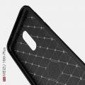 Carbon Fibre Силиконовый матовый бампер чехол для Meizu 16 Plus Серый
