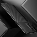 Carbon Fibre Силиконовый матовый бампер чехол для OnePlus Nord 2 5G Синий
