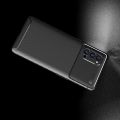 Carbon Fibre Силиконовый матовый бампер чехол для Oppo Reno4 Pro 5G Черный
