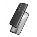 Carbon Fibre Силиконовый матовый бампер чехол для Realme 7 Черный