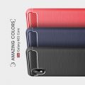 Carbon Fibre Силиконовый матовый бампер чехол для Samsung Galaxy A01 Core Красный