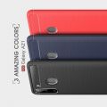 Carbon Fibre Силиконовый матовый бампер чехол для Samsung Galaxy A21 Красный