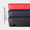 Carbon Fibre Силиконовый матовый бампер чехол для Samsung Galaxy A31 Красный