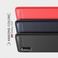 Carbon Fibre Силиконовый матовый бампер чехол для Samsung Galaxy A41 Красный