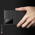 Carbon Fibre Силиконовый матовый бампер чехол для Samsung Galaxy A72 Красный
