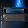 Carbon Fibre Силиконовый матовый бампер чехол для Samsung Galaxy J2 Core (2020) Черный