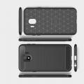 Carbon Fibre Силиконовый матовый бампер чехол для Samsung Galaxy J4 2018 SM-J400 Черный