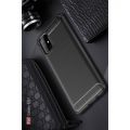 Carbon Fibre Силиконовый матовый бампер чехол для Samsung Galaxy M51 Черный