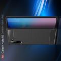 Carbon Fibre Силиконовый матовый бампер чехол для Samsung Galaxy Note 10 Черный