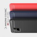 Carbon Fibre Силиконовый матовый бампер чехол для Samsung Galaxy Note 10 Lite Синий