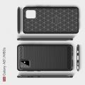 Carbon Fibre Силиконовый матовый бампер чехол для Samsung Galaxy Note 10 Lite Черный