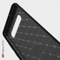 Carbon Fibre Силиконовый матовый бампер чехол для Samsung Galaxy S10 Plus Черный