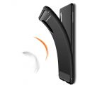 Carbon Fibre Силиконовый матовый бампер чехол для Sony Xperia 5 II Черный