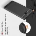 Carbon Fibre Силиконовый матовый бампер чехол для Sony Xperia 10 Plus Серый