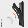 Carbon Fibre Силиконовый матовый бампер чехол для Sony Xperia XZ3 Черный