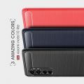 Carbon Fibre Силиконовый матовый бампер чехол для Xiaomi Mi Note 10 Lite Красный