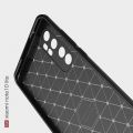 Carbon Fibre Силиконовый матовый бампер чехол для Xiaomi Mi Note 10 Lite Черный
