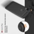 Carbon Fibre Силиконовый матовый бампер чехол для Xiaomi Mi Play Серый