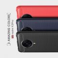 Carbon Fibre Силиконовый матовый бампер чехол для Xiaomi Poco F2 Pro Черный