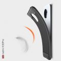 Carbon Fibre Силиконовый матовый бампер чехол для Xiaomi Poco F2 Pro Черный