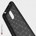 Carbon Fibre Силиконовый матовый бампер чехол для Xiaomi Redmi 5 Plus Черный