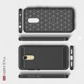 Carbon Fibre Силиконовый матовый бампер чехол для Xiaomi Redmi 5 Plus Черный