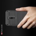 Carbon Fibre Силиконовый матовый бампер чехол для Xiaomi Redmi 8A / Redmi 8 Синий