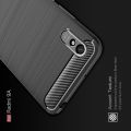 Carbon Fibre Силиконовый матовый бампер чехол для Xiaomi Redmi 9A Черный