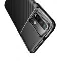 Carbon Fibre Силиконовый матовый бампер чехол для Xiaomi Redmi 9T Черный