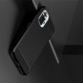 Carbon Fibre Силиконовый матовый бампер чехол для Xiaomi Redmi Note 10 Pro Черный