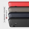 Carbon Fibre Силиконовый матовый бампер чехол для Xiaomi Redmi Note 6 / Note 6 Pro Черный
