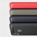 Carbon Fibre Силиконовый матовый бампер чехол для Xiaomi Redmi Note 7 / Note 7 Pro Синий