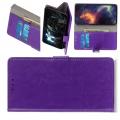 Чехол Книжка из Гладкой Искусственной Кожи для Nokia 1 Plus с Кошельком для Карты Фиолетовый